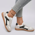 Retro Lace-Up Colour Block Trainers
