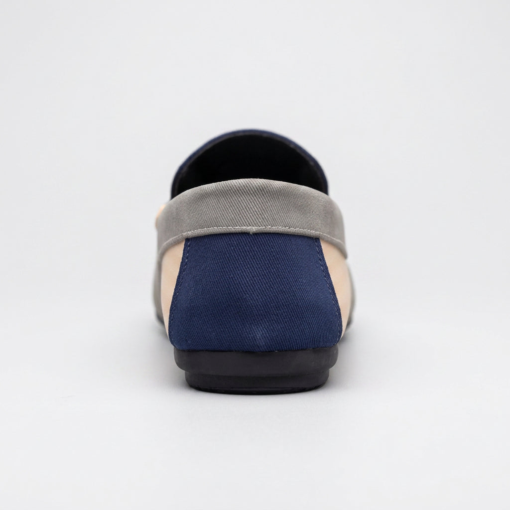 Colour Block Suede-Touch Slip-On Driving Loafers