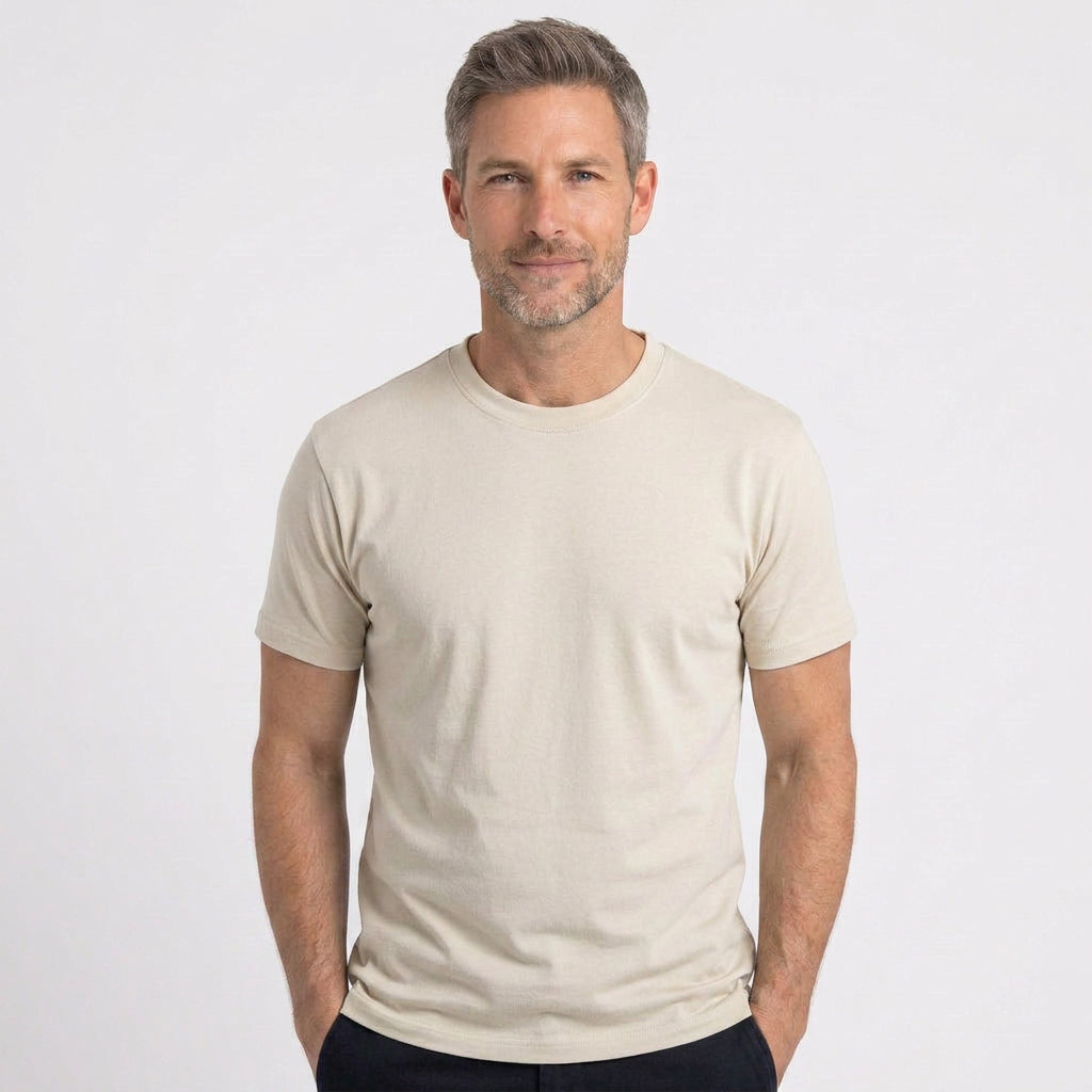 Essential Cotton Crew Neck T-Shirt with Regular Fit