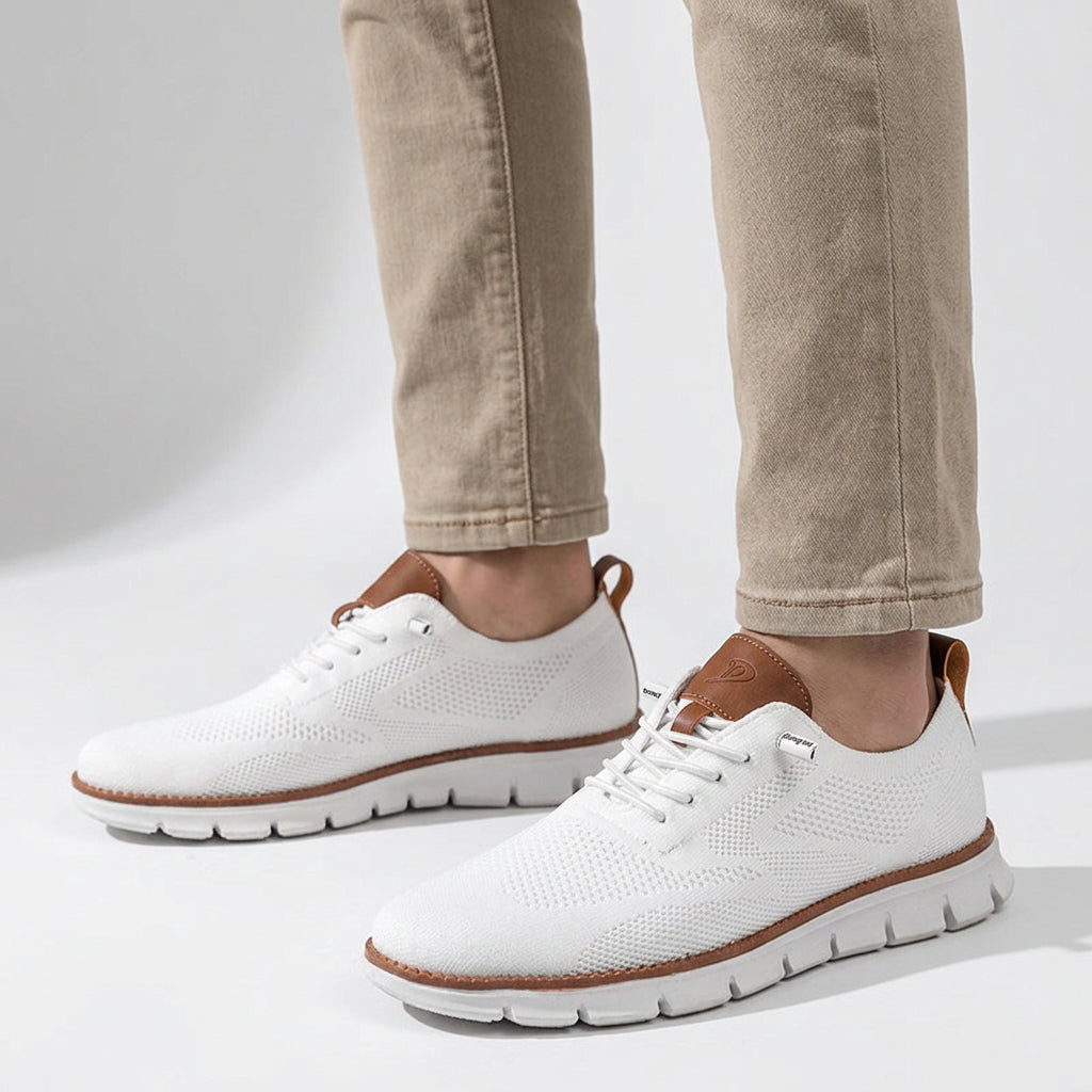 Breathable Knit Mesh Lace-Up Casual Sneakers