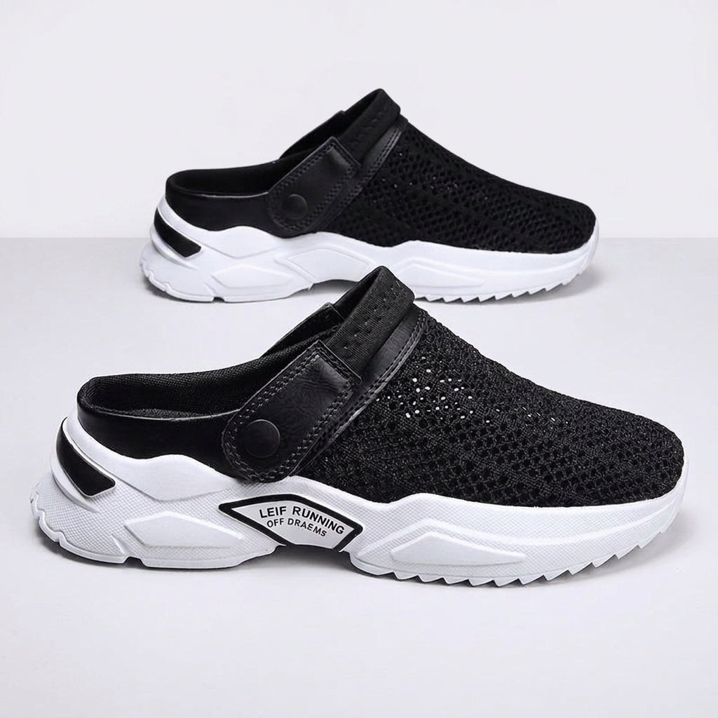 Breathable Mesh Slip-On Mule Sneakers with Chunky Sole