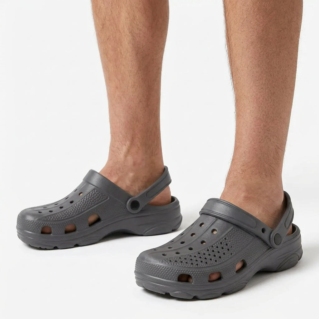 Lightweight Ventilated Clogs with Adjustable Heel Strap