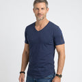 Slim Fit V-Neck T-Shirt with Zip Sleeve Detail