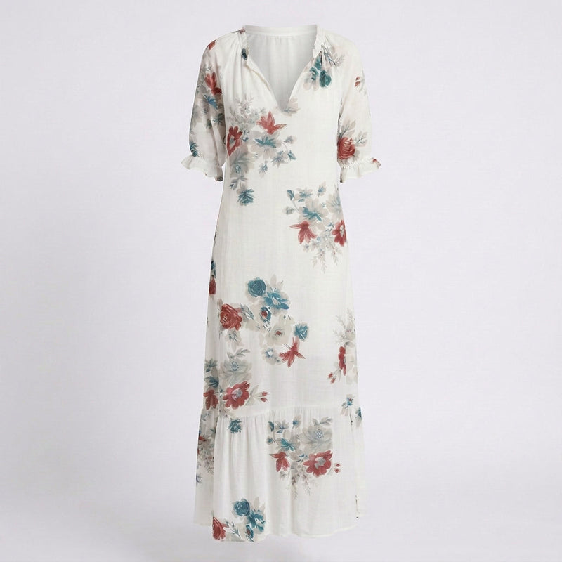 Floral Maxi Dress Women’s V Neck Boho Summer Dress