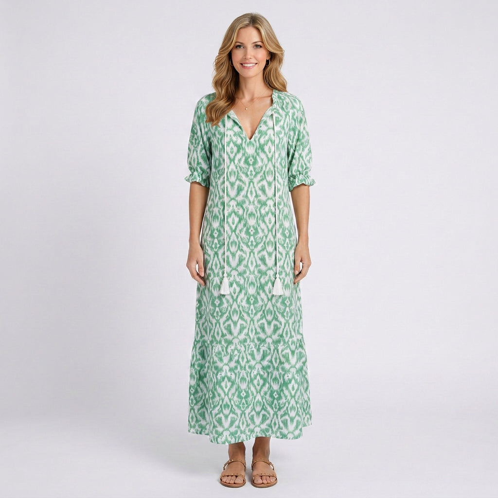 Floral Maxi Dress Women’s V Neck Boho Summer Dress
