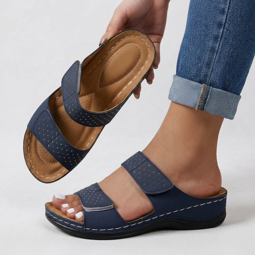 Comfort Slide Sandals Women’s Studded Strap Summer Shoes