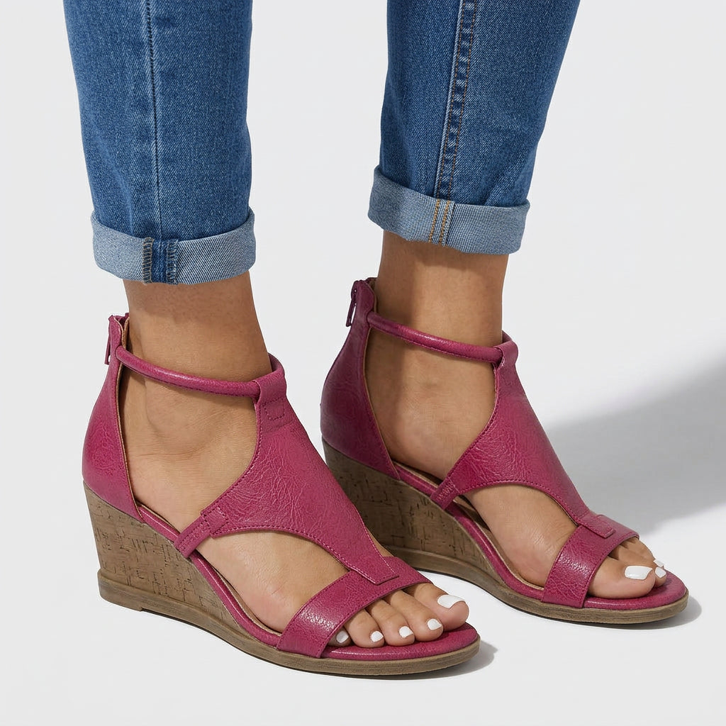 Wedge Sandals Women’s Open Toe Ankle Strap Shoes