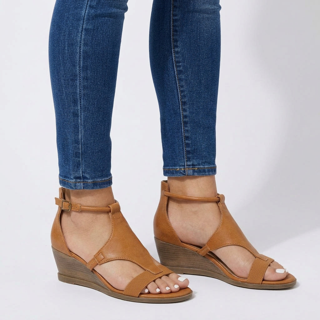 Wedge Sandals Women’s Open Toe Ankle Strap Shoes