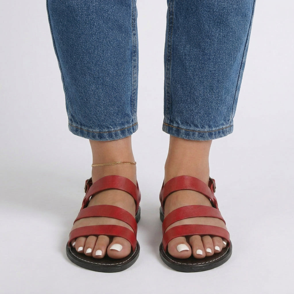 Strap Flat Sandals Women’s Buckle Summer Shoes