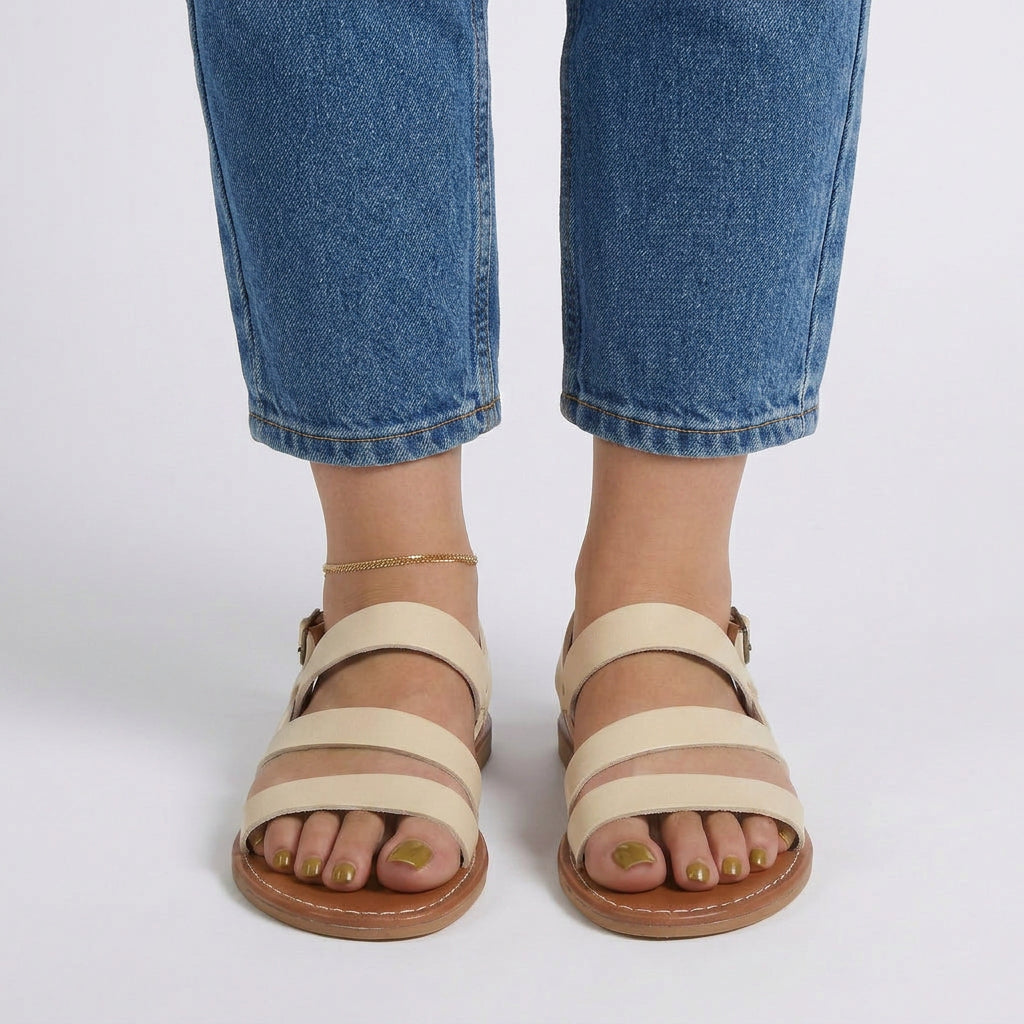 Strap Flat Sandals Women’s Buckle Summer Shoes