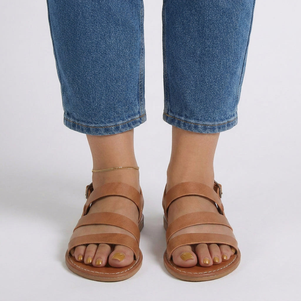 Strap Flat Sandals Women’s Buckle Summer Shoes