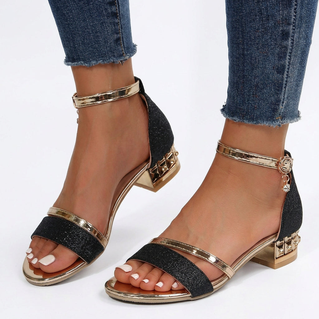 Low Heel Sandals Women’s Ankle Strap Occasion Shoes