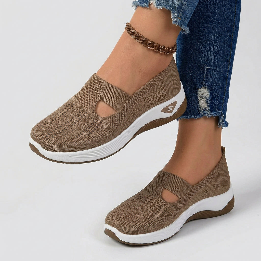 Slip-On Trainers Women’s Knit Comfort Walking Shoes