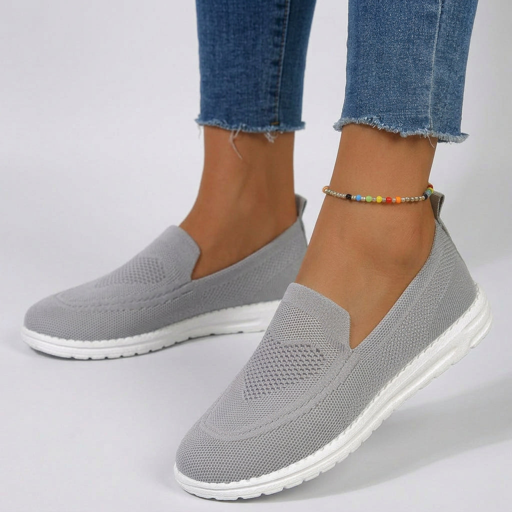 Women’s Slip-On Trainers  Knit Comfort Walking Shoes