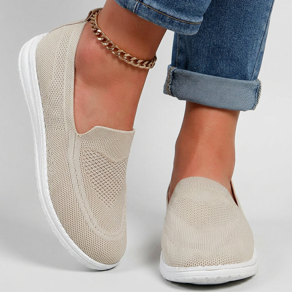 Women’s Slip-On Trainers  Knit Comfort Walking Shoes