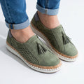 Tassel Slip-On Shoes Women’s Perforated Casual Loafers