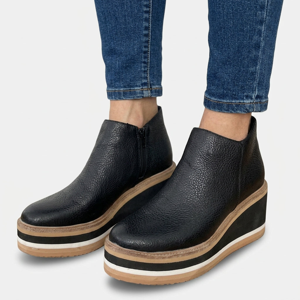 Wedge Ankle Boots Women’s Zip Platform Boots