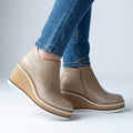 Wedge Ankle Boots Women’s Zip Platform Boots