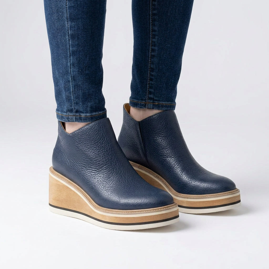 Wedge Ankle Boots Women’s Zip Platform Boots