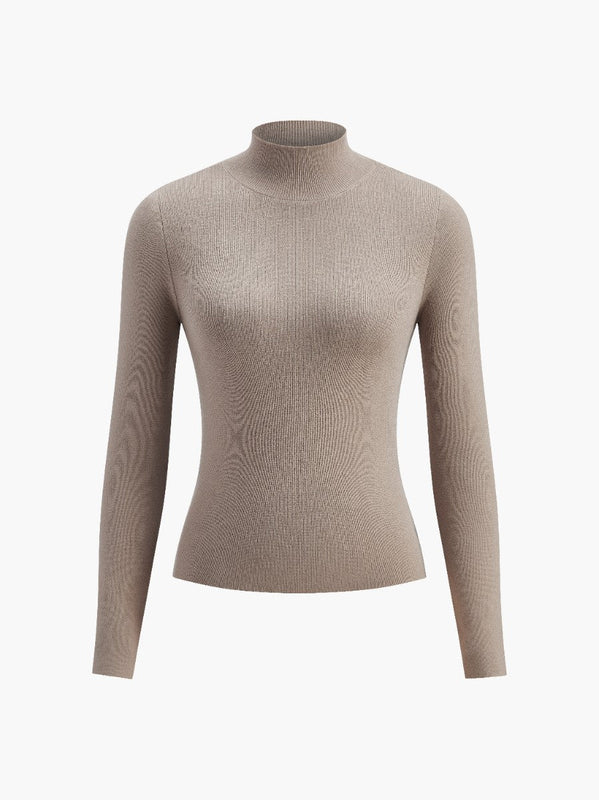 Top – High Neck Long Sleeve Fitted Style