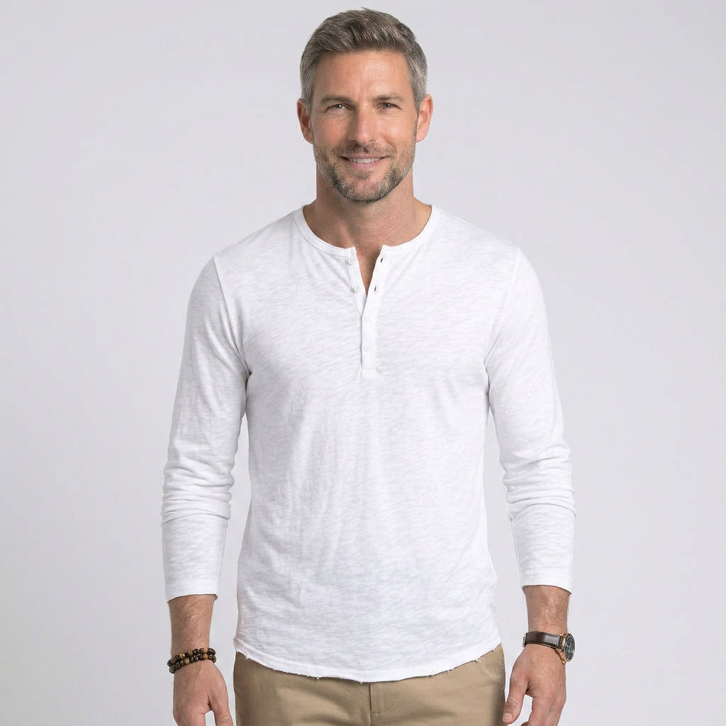 Men’s Long Sleeve Henley Shirt