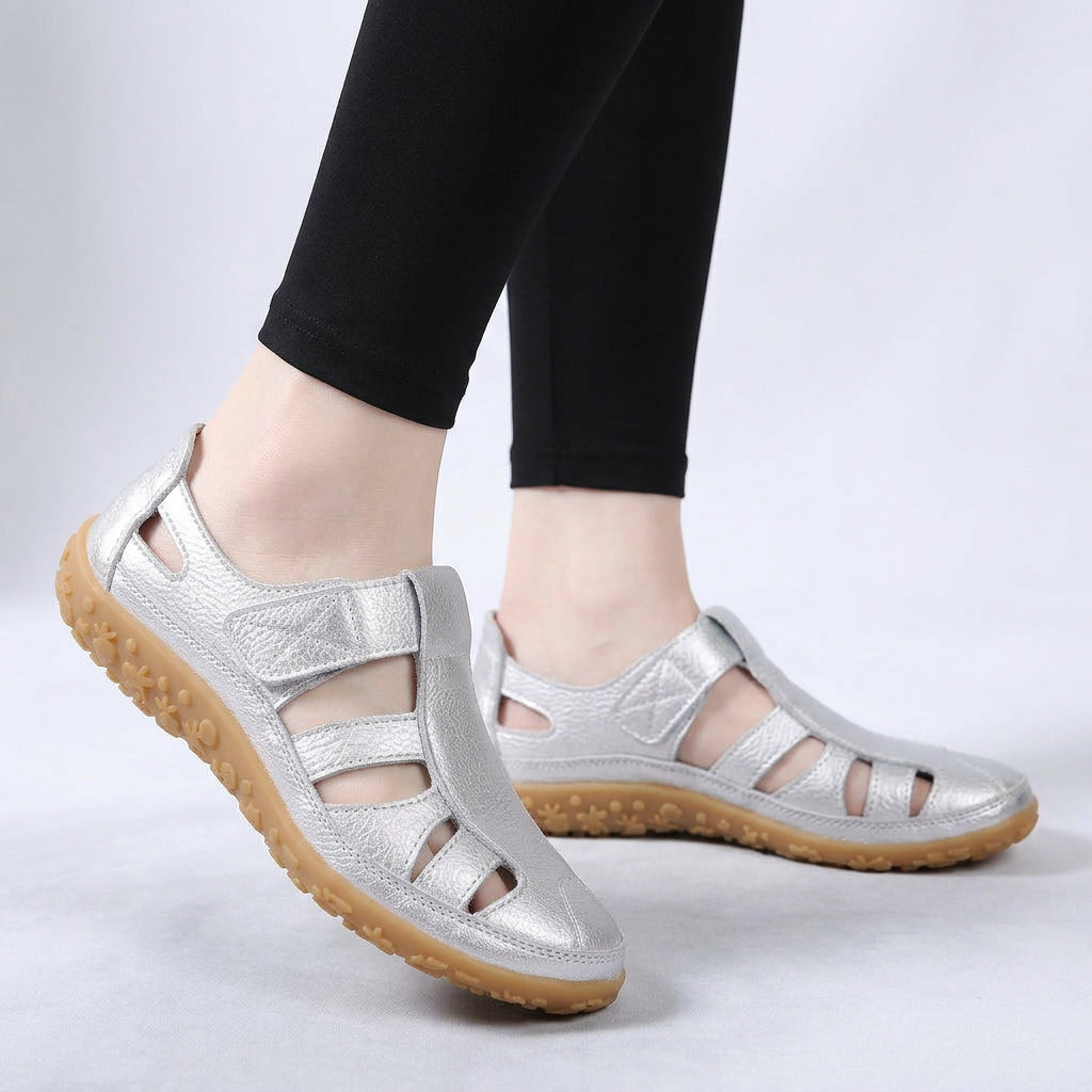 Flats – Cut-Out Strap Slip-On Style