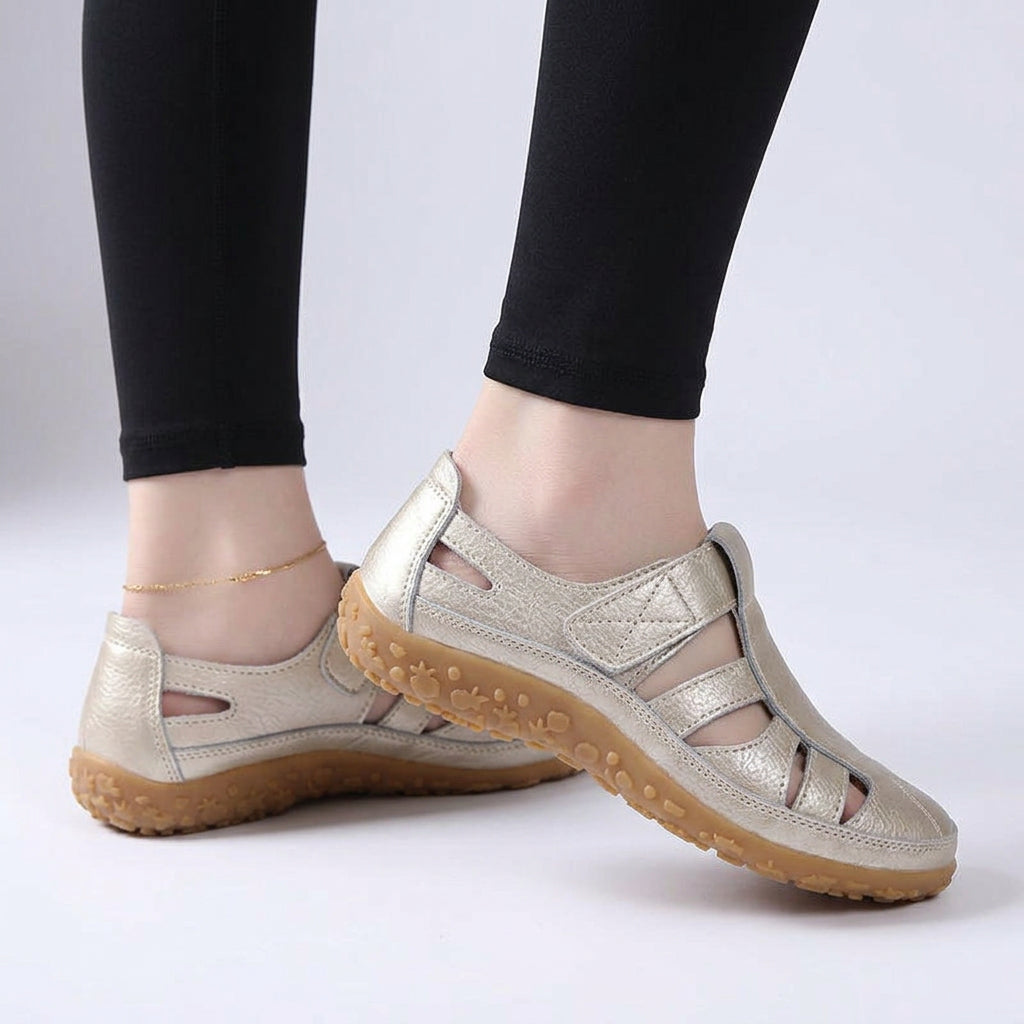 Flats – Cut-Out Strap Slip-On Style