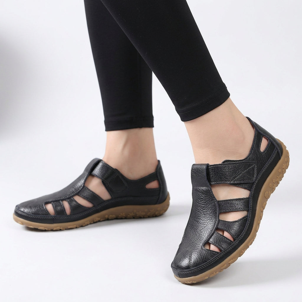 Flats – Cut-Out Strap Slip-On Style