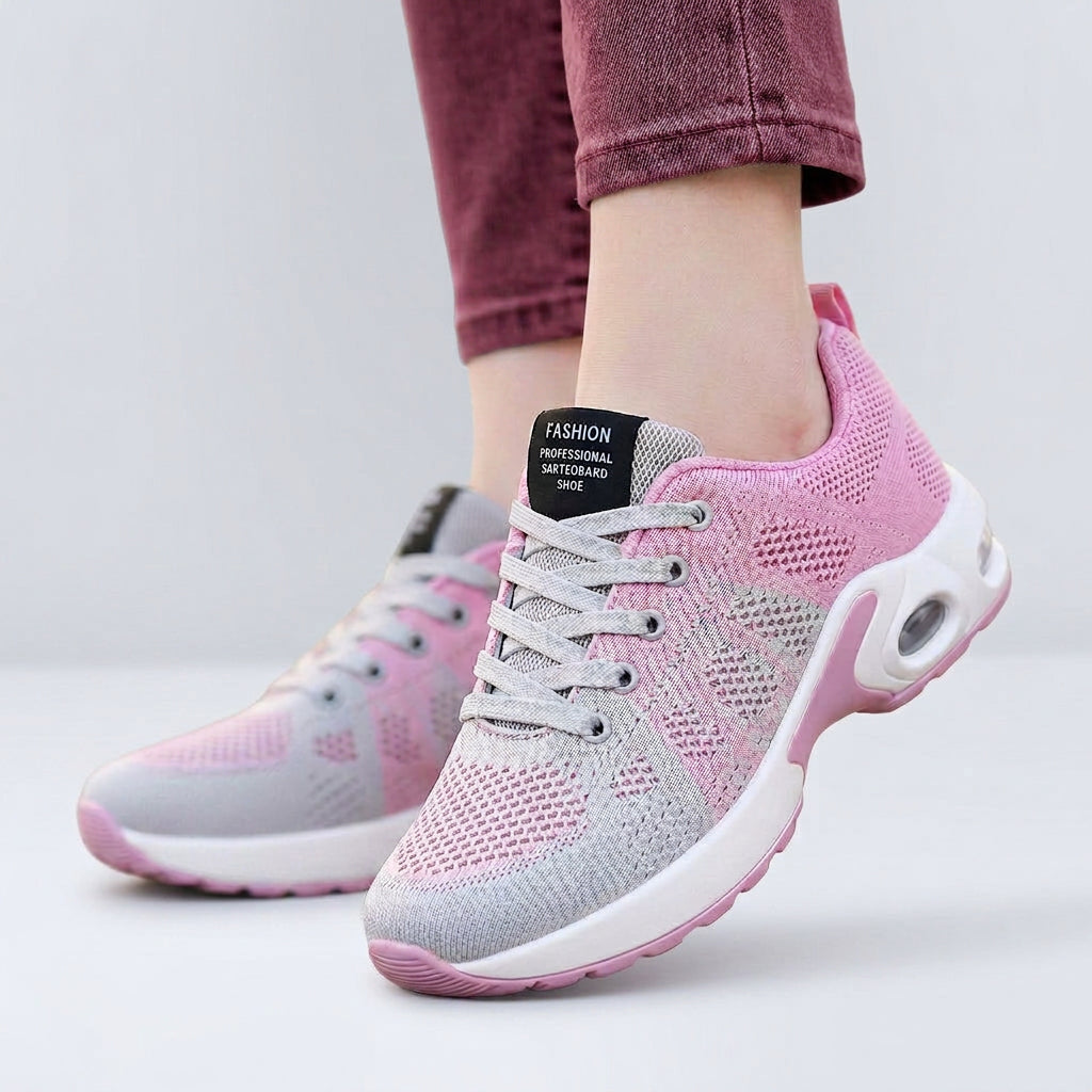 Sneakers – Knit Lace-Up Chunky Sole Style