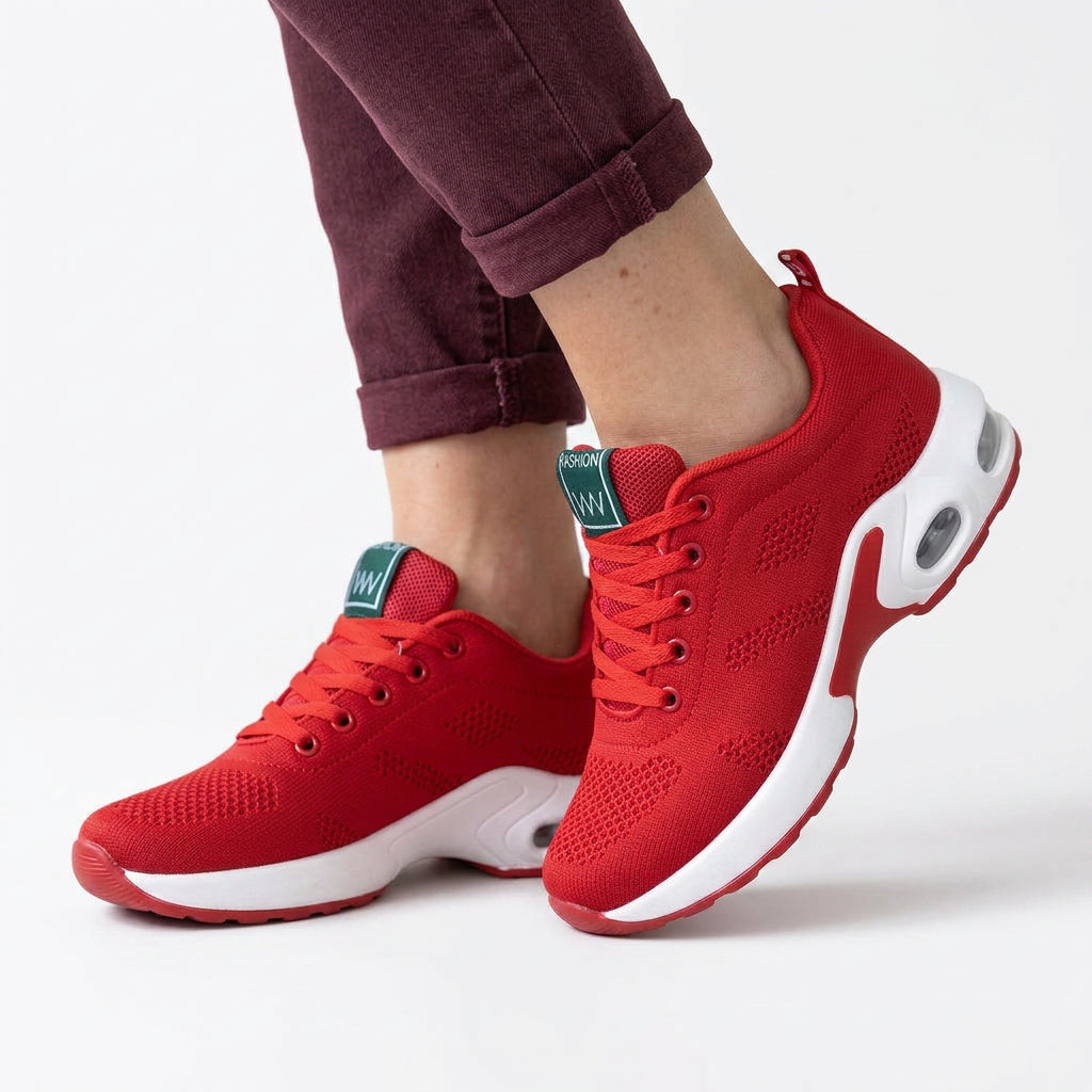 Sneakers – Knit Lace-Up Chunky Sole Style