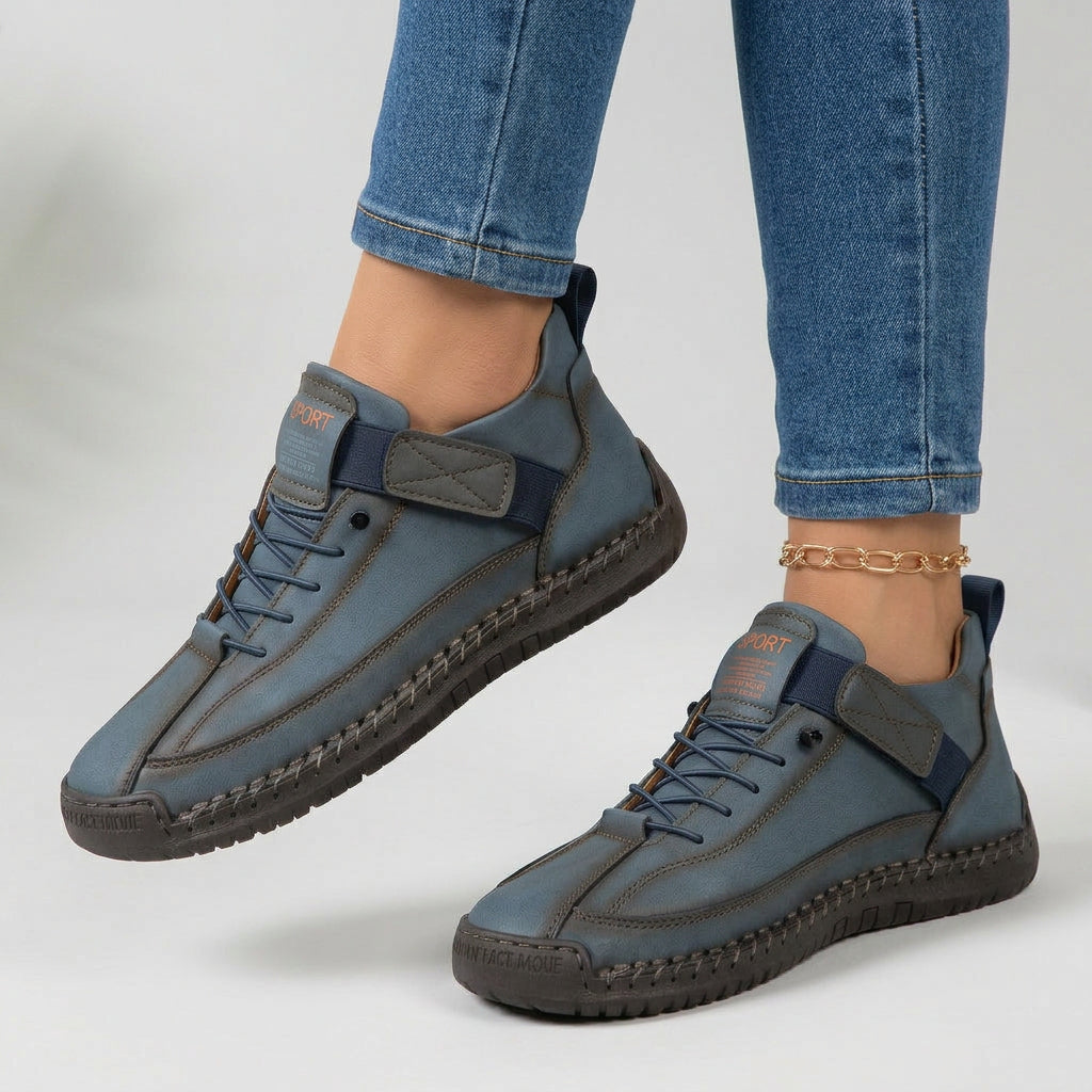 Lace Up Trainers – Stitch Detail Casual Style