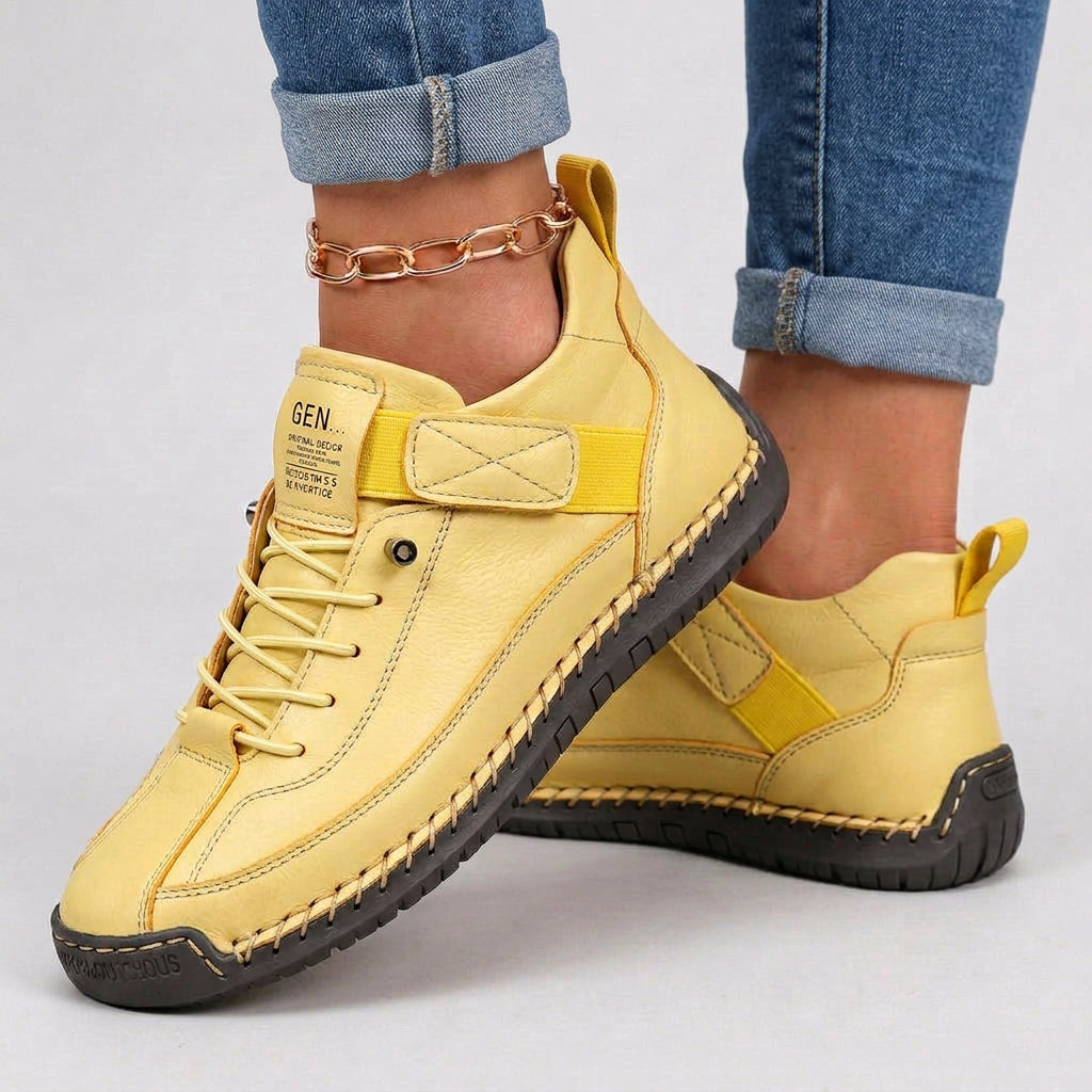 Lace Up Trainers – Stitch Detail Casual Style