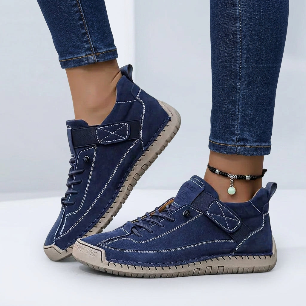 Lace Up Trainers – Stitch Detail Casual Style