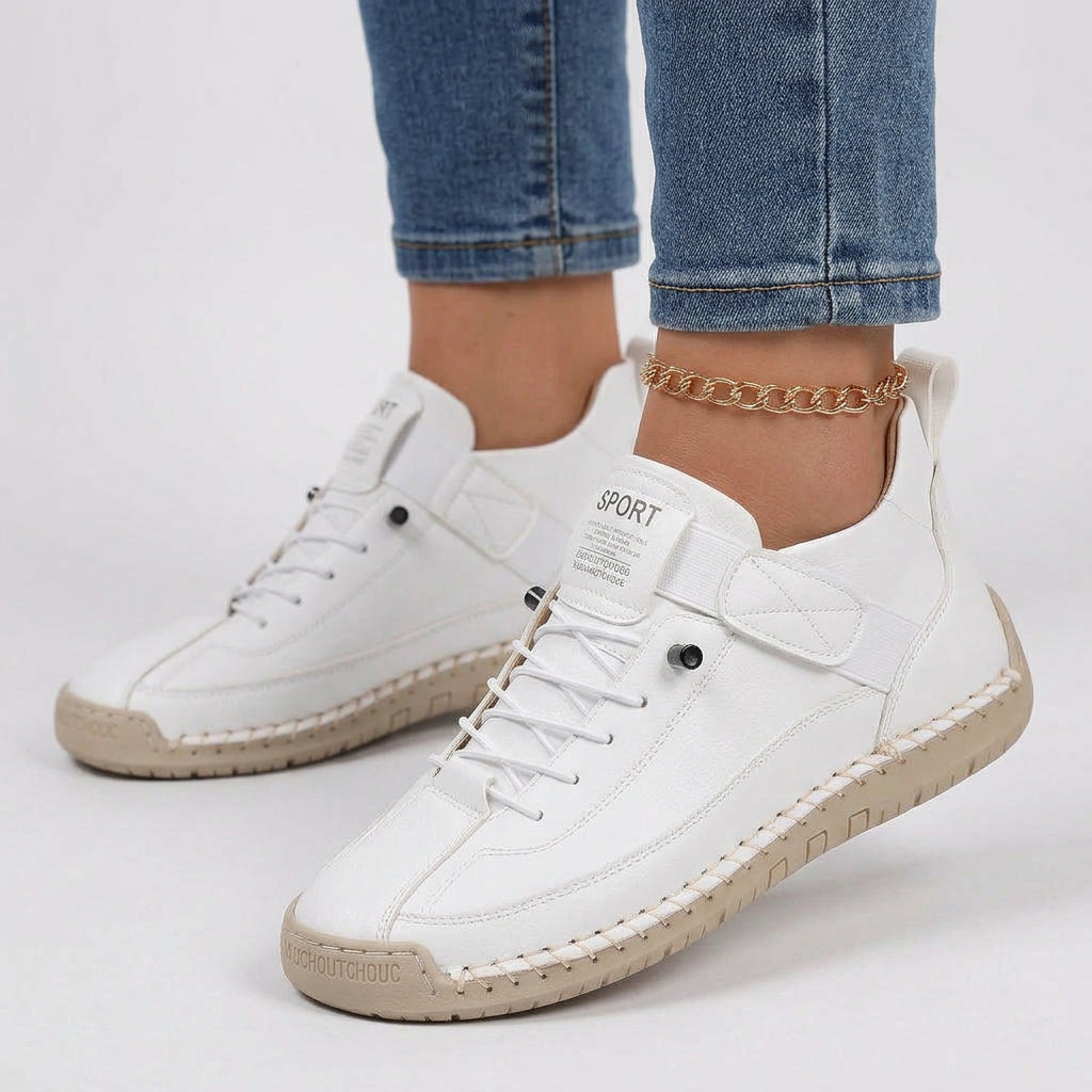 Lace Up Trainers – Stitch Detail Casual Style