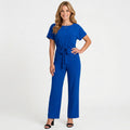 Tie Waist Jumpsuit – Short Sleeve Wide Leg Style