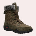 Men's Faux Fur Trim Quilted Snow Boots