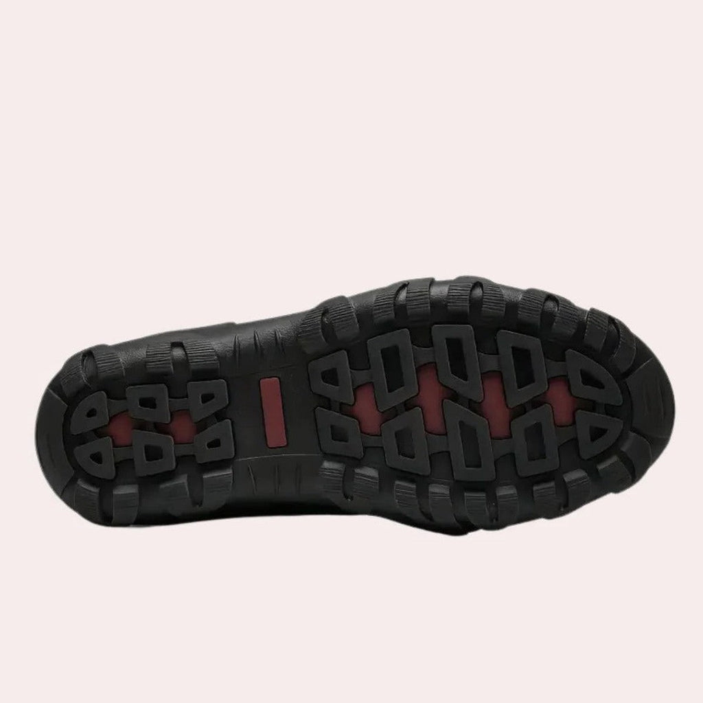Men's Faux Fur Trim Quilted Snow Boots