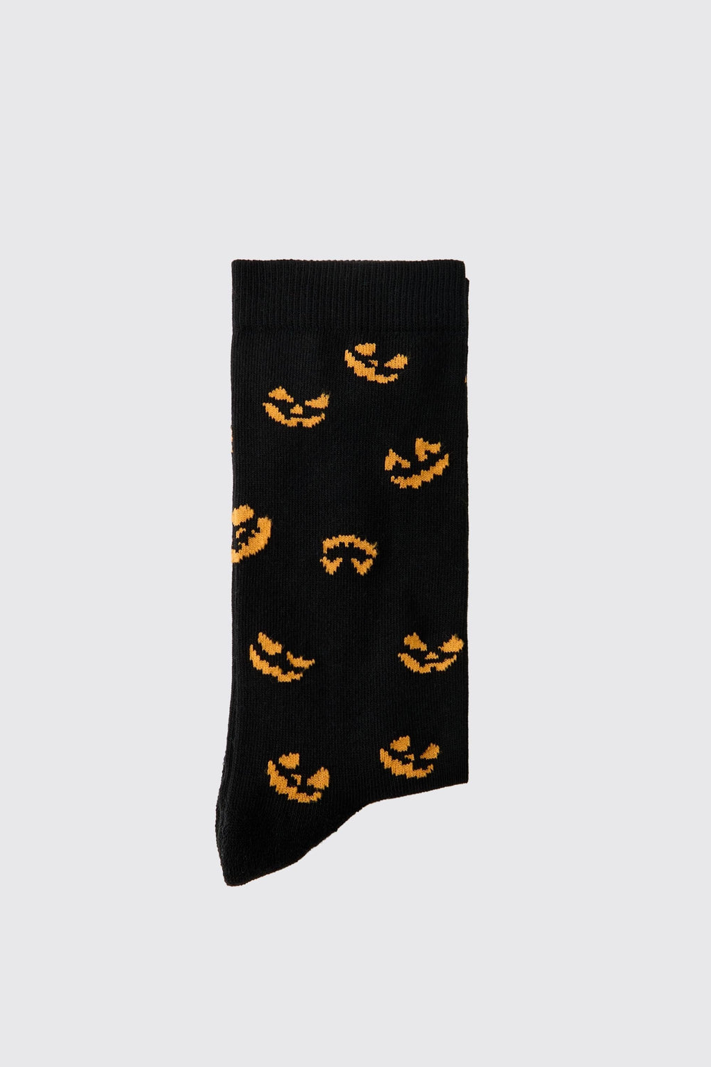 Women's Halloween Pumpkin Face Print Crew Socks