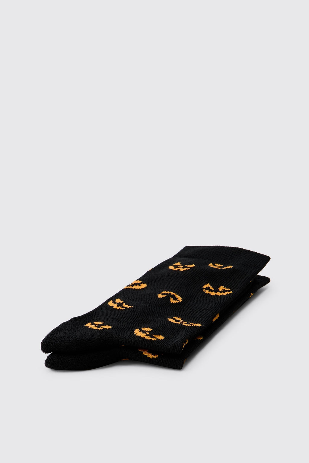 Women's Halloween Pumpkin Face Print Crew Socks