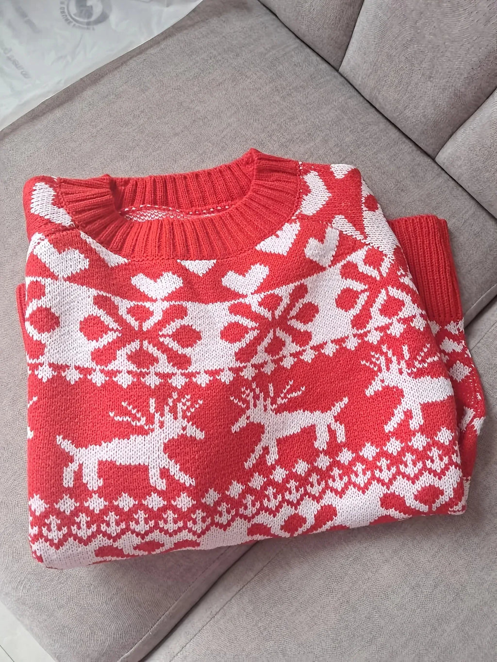 Women's Festive Reindeer Fair Isle Christmas Sweater