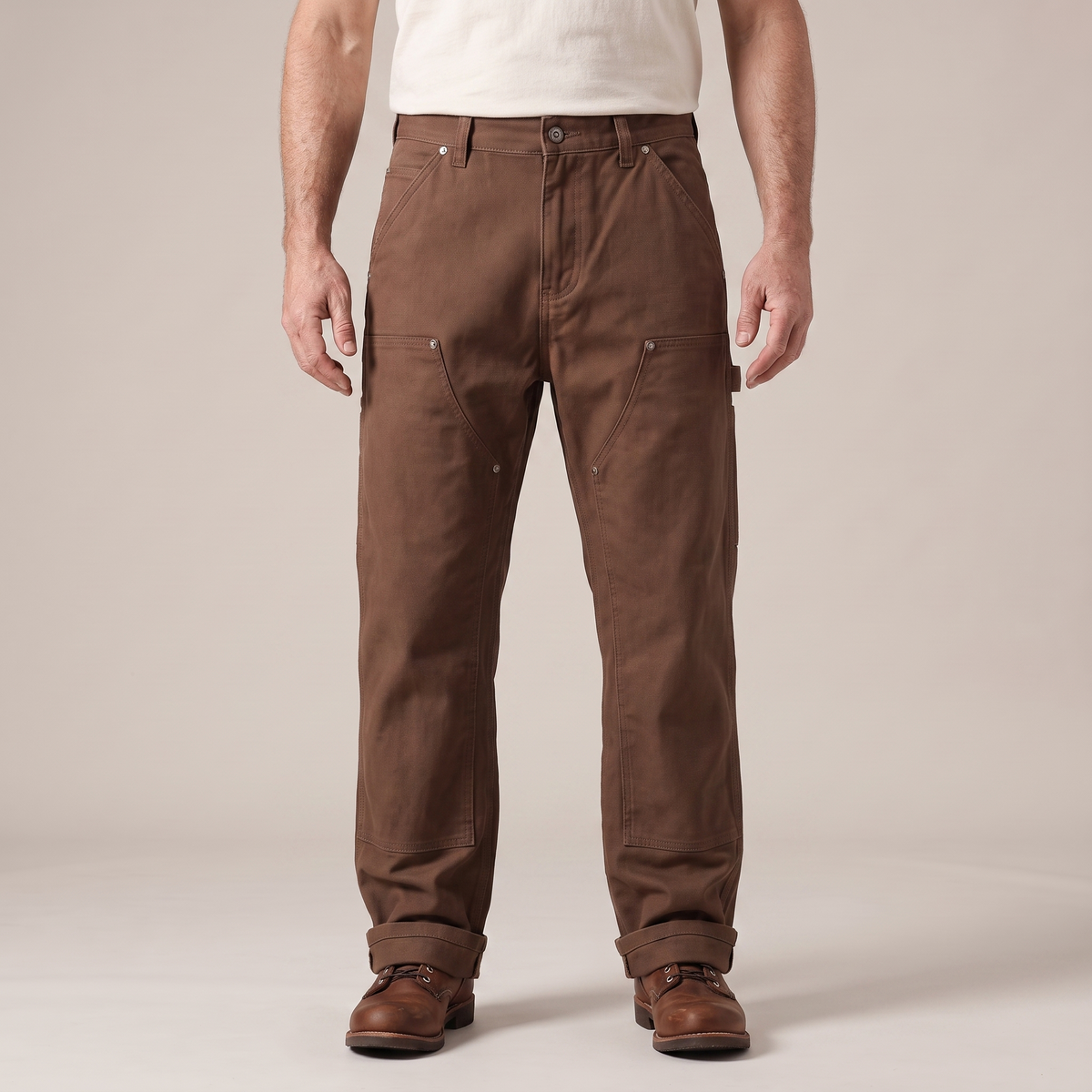 Pantalon robuste pour homme à jambe droite