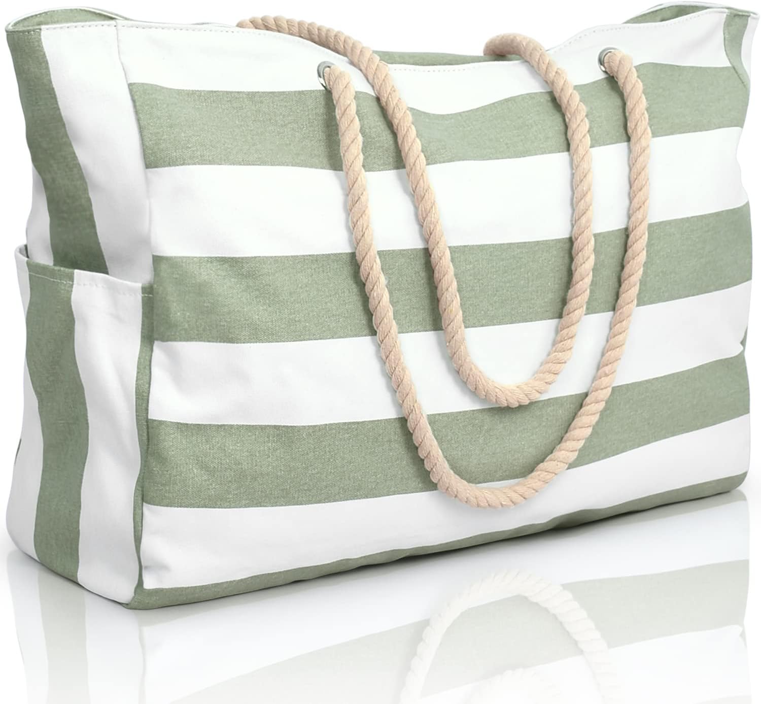 Tote Bag – Striped Rope Handle Everyday Style
