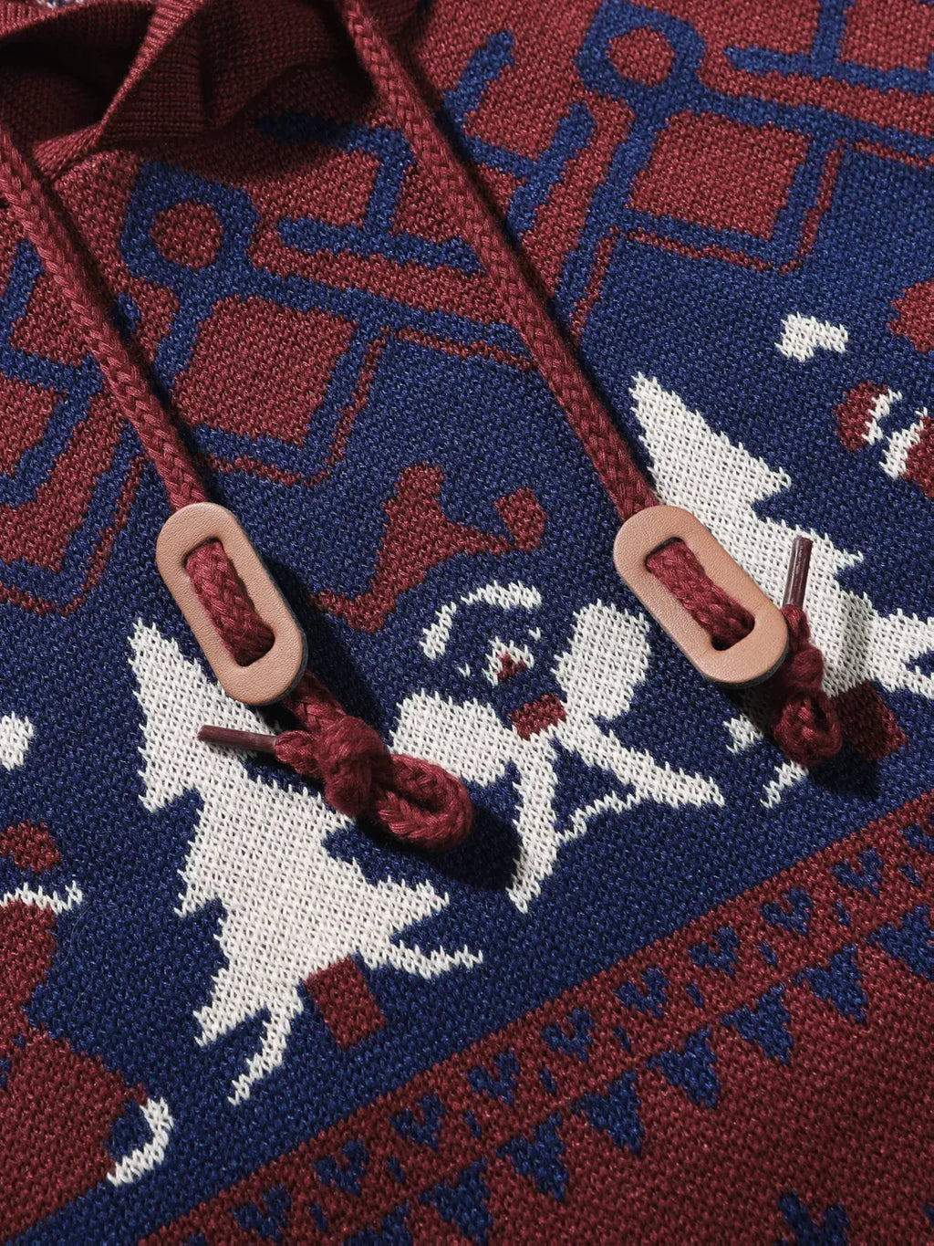Men's Reindeer Fair Isle Hooded Christmas Jumper