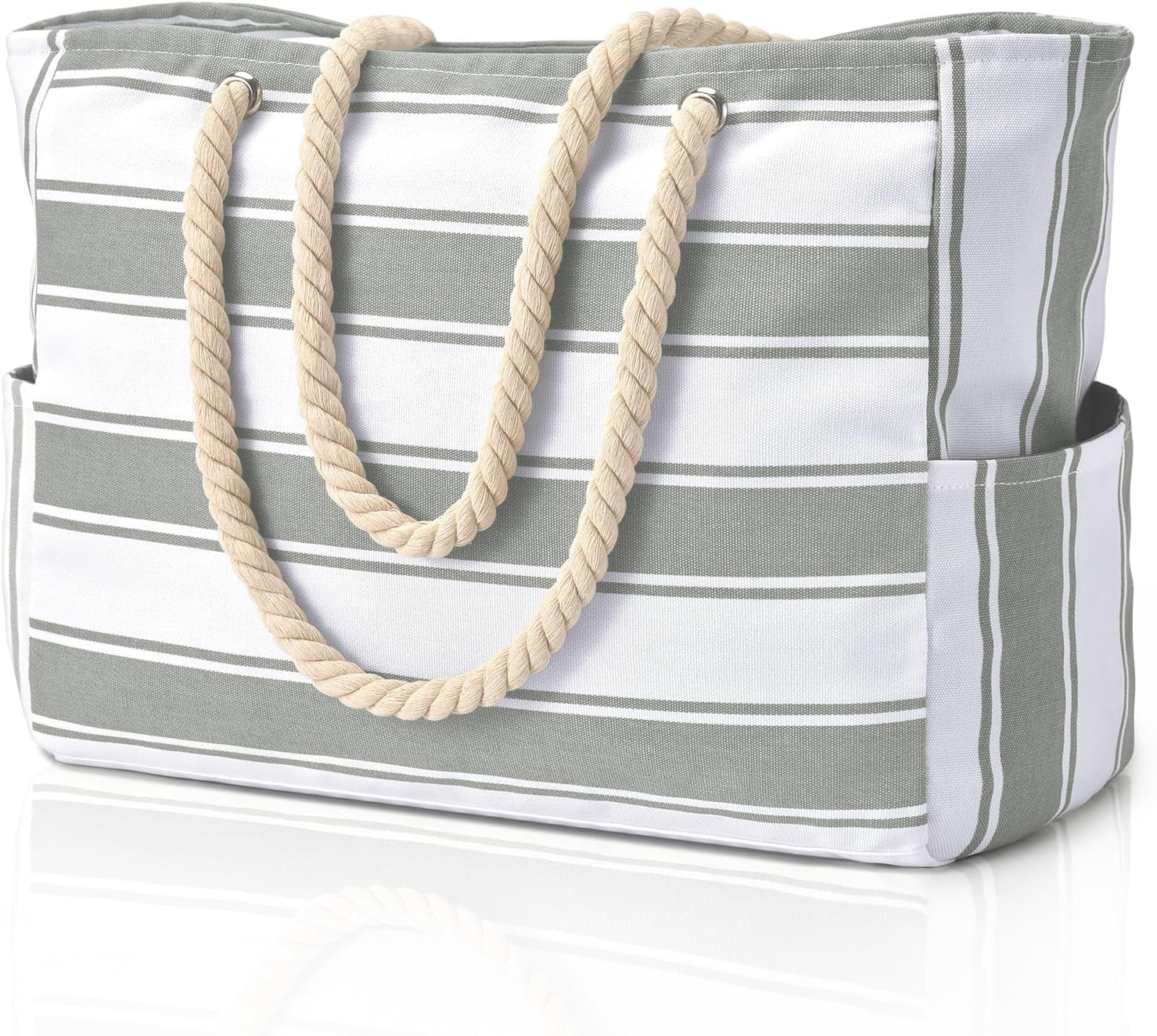 Tote Bag – Striped Rope Handle Everyday Style