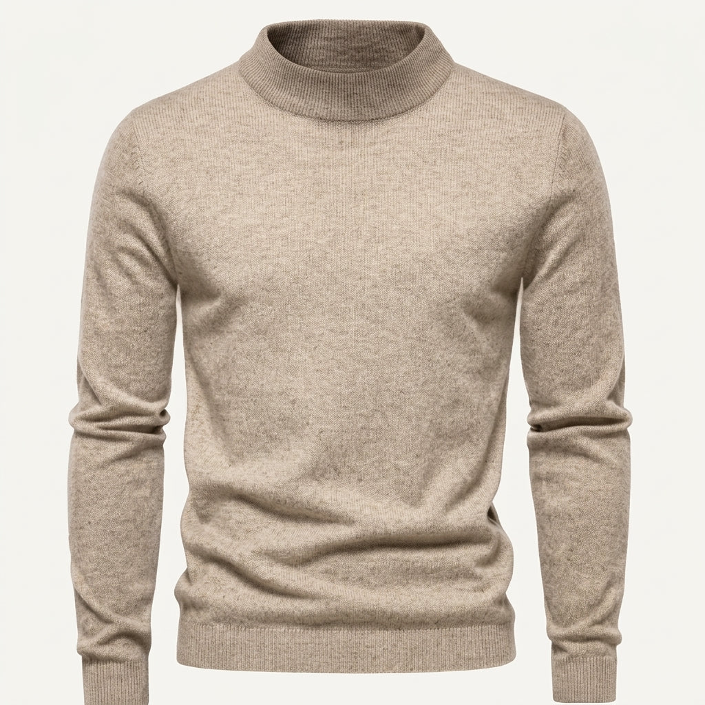 Men’s Slim Fit Fine Knit Mock Neck Sweater