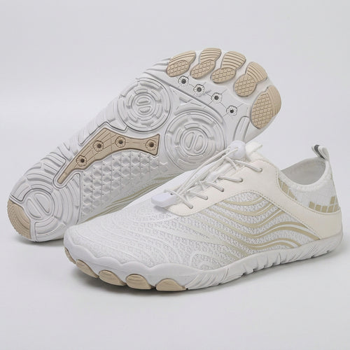 Chaussures aquatiques pieds nus à séchage rapide avec lacets à bloqueurs