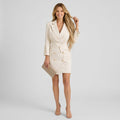 Women’s Double Breasted Blazer Dress – Tailored Wrap Mini Style