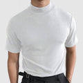 Slim Fit Short Sleeve Mock Neck T-Shirt for Men