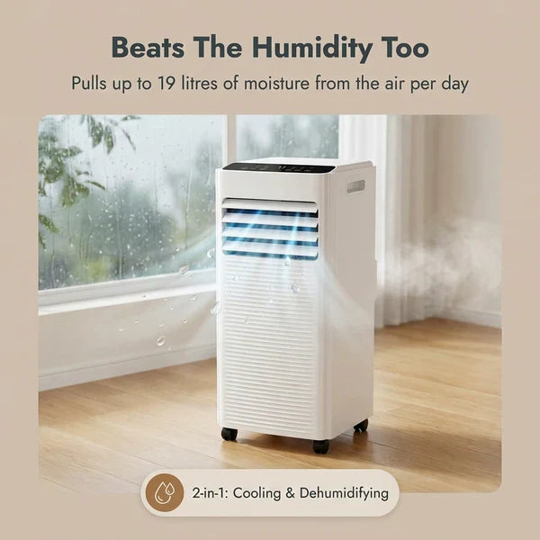 Portable Air Conditioner with Remote Control and Wheels