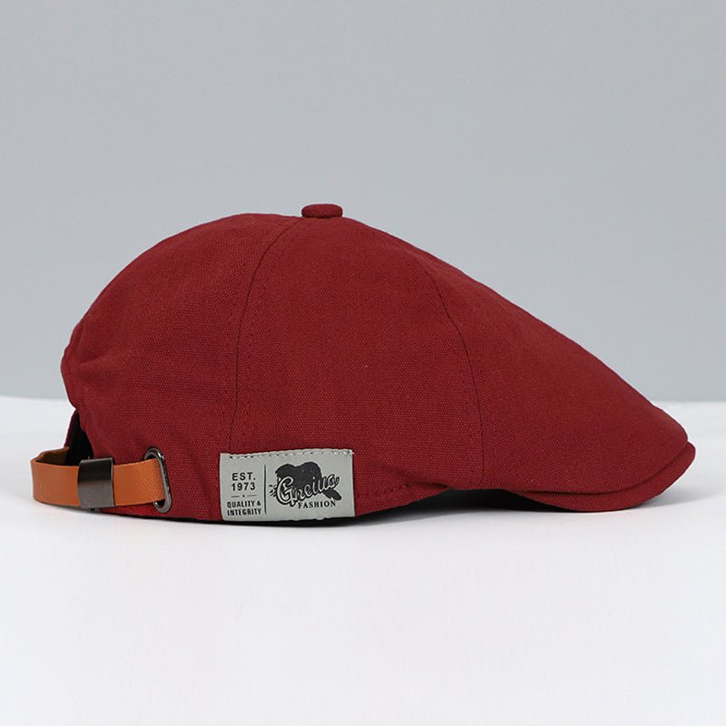 Urban Newsboy Flat Cap with Adjustable Leather Strap